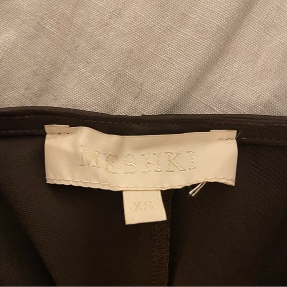 NWOT Meshki Tabitha cowl neck midi dress brown - Picture 6 of 9